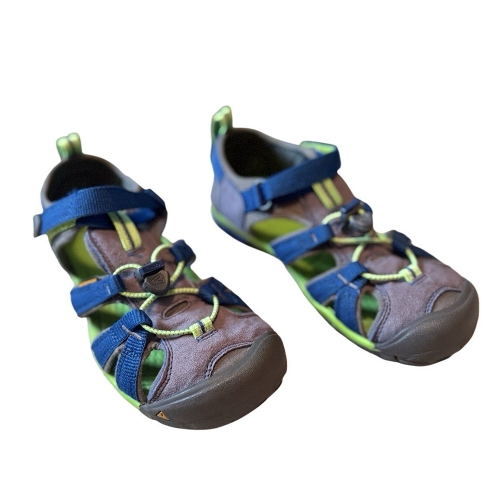 Keen Newport H2 Sandals Waterproof Sport Shoes Blue Green Boys Big Kids Size 3